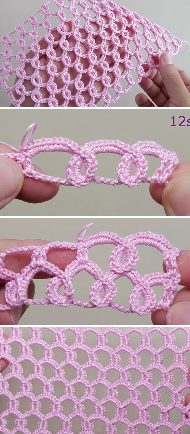Crochet Lacy Pattern Tutorial - Learn a lovely crochet lacy pattern that you can use in many projects. Keep reading for the tutorial and ideas on how to use this pattern.