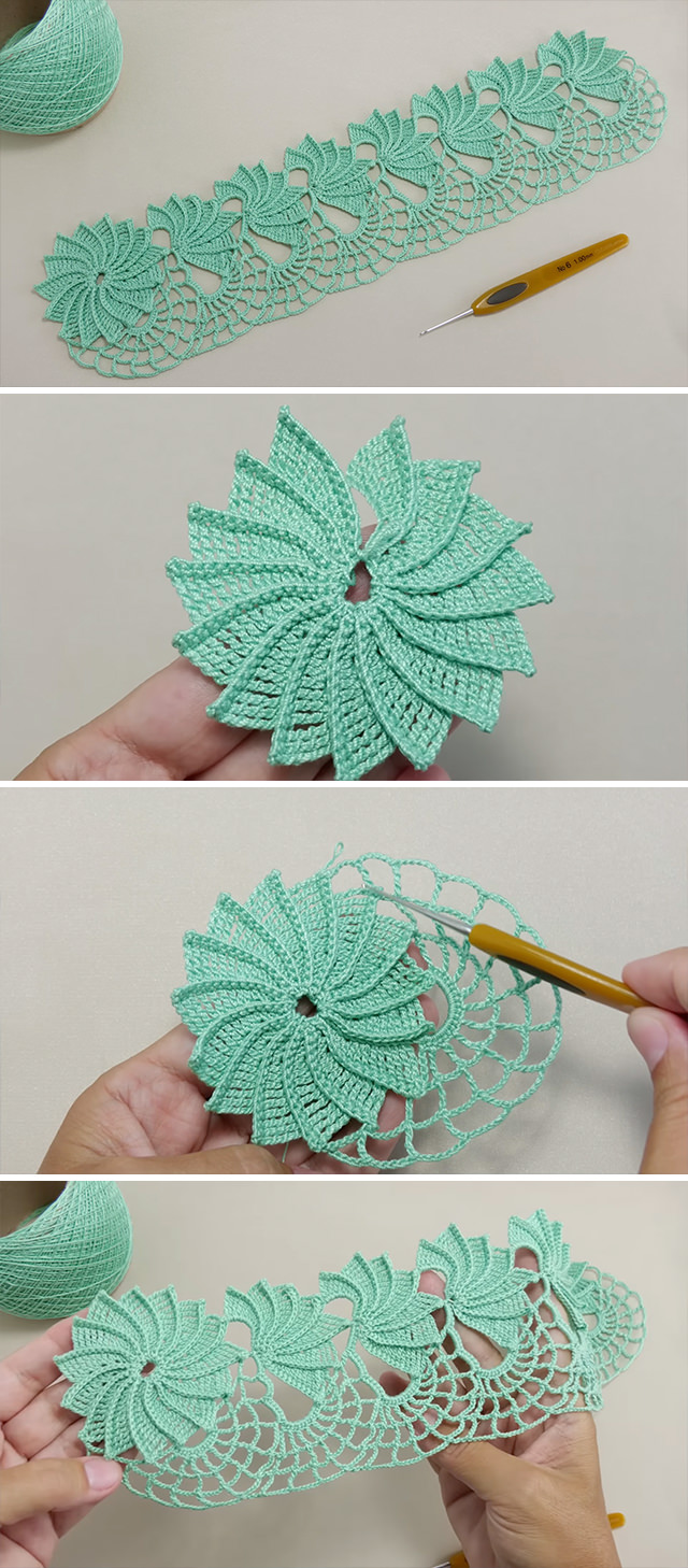 Crochet Flower Ribbon Pattern - In this tutorial we will learn how to make a gorgeous crochet flower ribbon, a mesmerizing fusion of elegance and charm.
