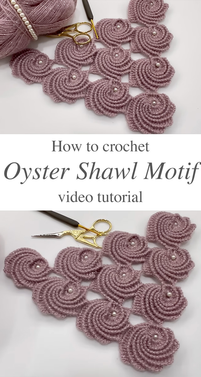 Crochet Oyster Shawl Motif - This guide takes you on a journey through the mesmerizing world of crafting your very own crochet oyster shawl motif.