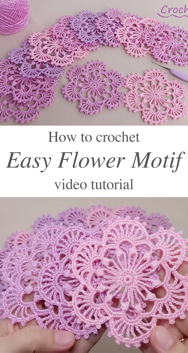 Crochet Easy Flower Motif - Learn how to make a lovely crochet easy flower motif that is not only visually stunning but also surprisingly simple to create.