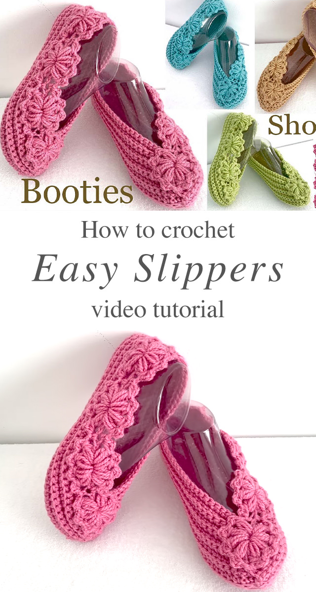 Crochet Easy Slippers - In this tutorial, we'll explore the delightful journey of crafting crochet easy slippers adorned with intricate flowers.