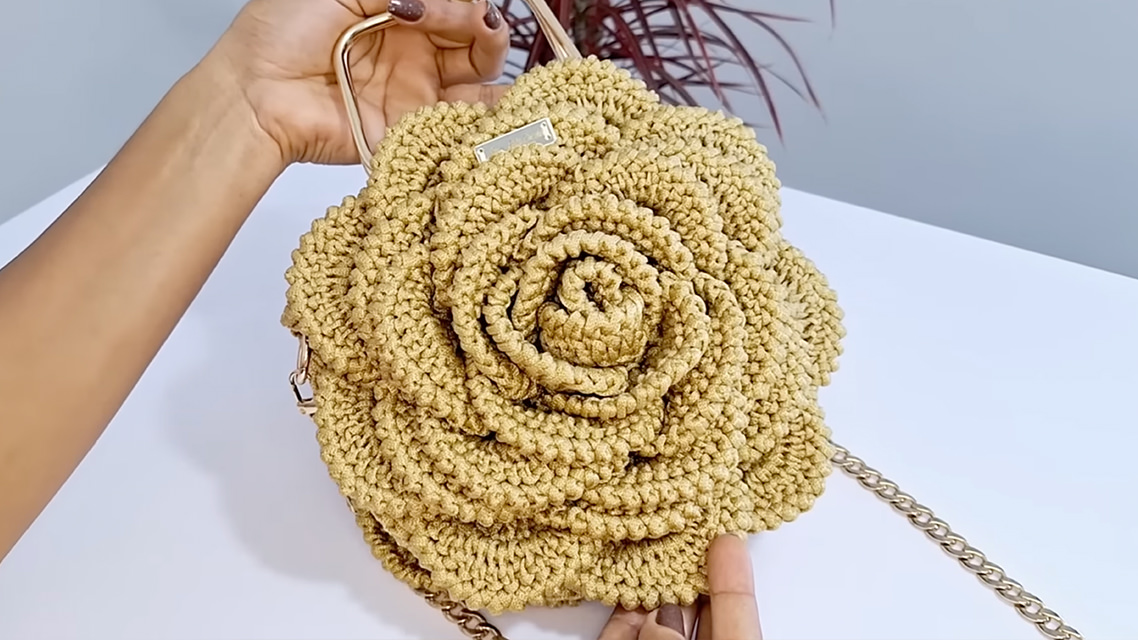 Crochet flower bag outlet
