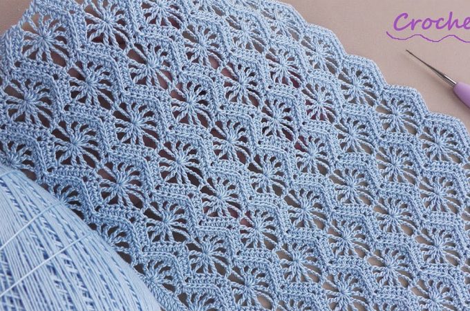 Crochet Lace Star Stitch Featured - Are you seeking to add an ethereal touch to your crochet projects? Look no further than the captivating beauty of the crochet lace star stitch.