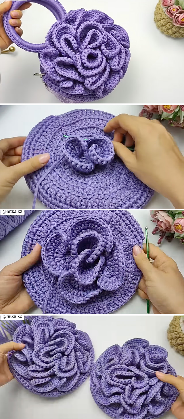 Crochet Peony Bag Pattern - Embrace the beauty of nature with the artistry of crochet by creating your very own crochet peony bag.