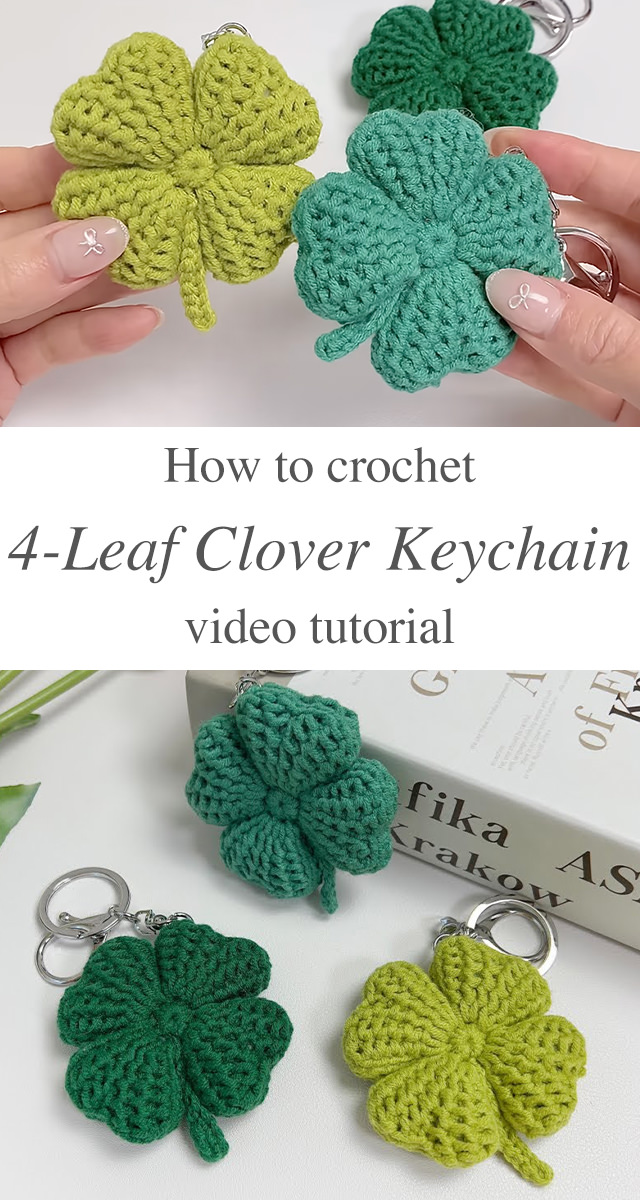 Four Leaf Clover Keychain - In this tutorial, we'll delve into the enchanting world of crafting this crochet four leaf clover keychain.