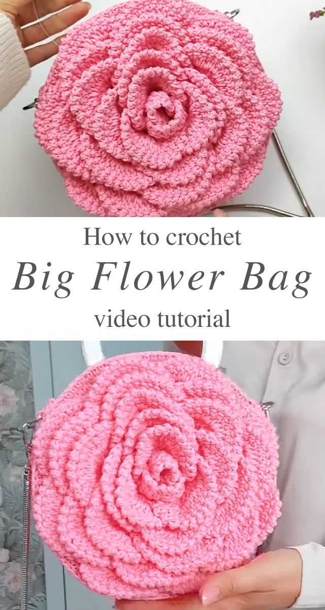 Crochet Big Flower Bag A Step by Step Guide CrochetBeja