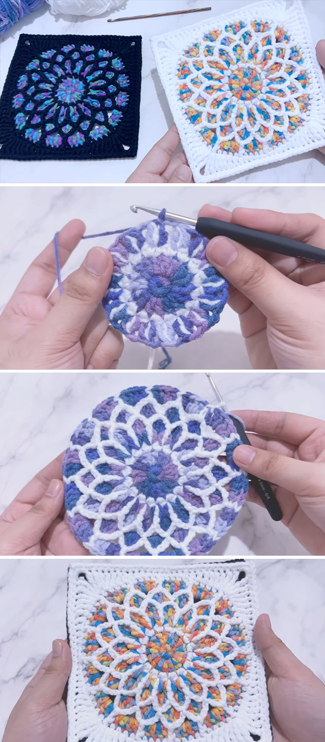 Crochet Stained Glass Square Tutorial - The crochet stained glass square is not just a project; it’s a vibrant, intricate masterpiece that infuses color and elegance into every stitch.