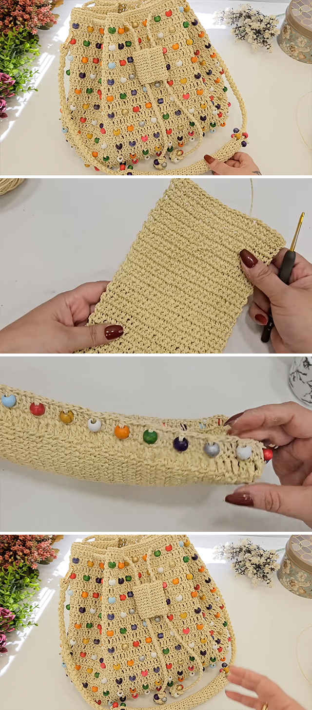 Crochet Beaded Bucket Bag A Chic Accessory CrochetBeja