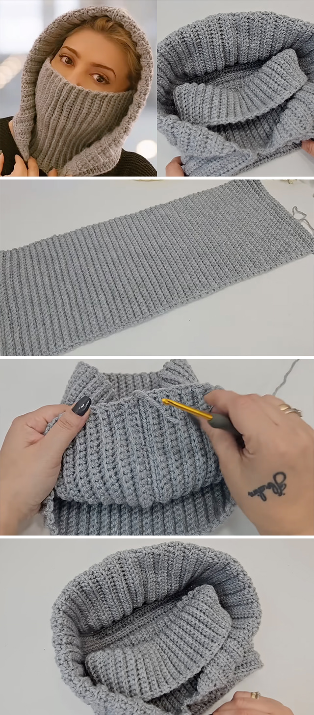 Crochet Neck Hoodie Pattern - Winter is the perfect time to embrace cozy, handmade creations, and nothing combines style and warmth better than a crochet neck hoodie.