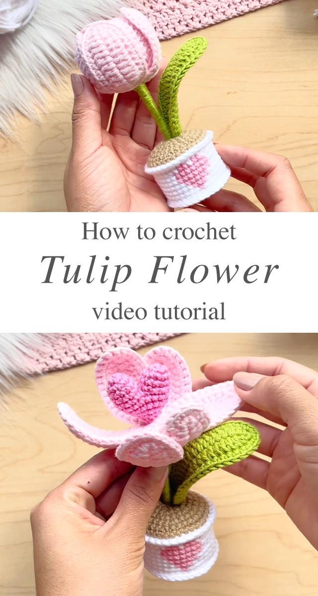 Crochet Tulip Flower - Whether you’re looking to enhance your home décor or craft a thoughtful handmade gift, a crochet tulip flower is perfect for the occasion.