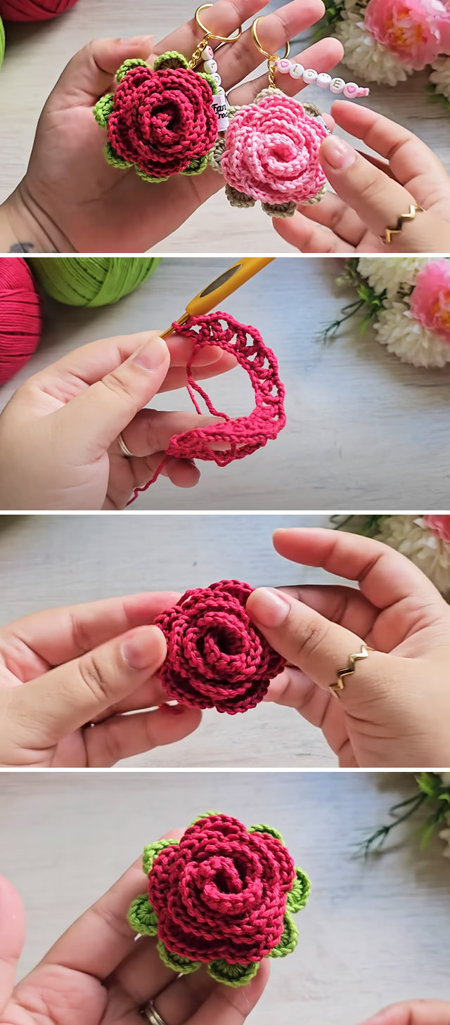 Crochet Mini Rose Pattern - Crochet mini roses embody the beauty of nature while showcasing the charm of handmade craftsmanship.