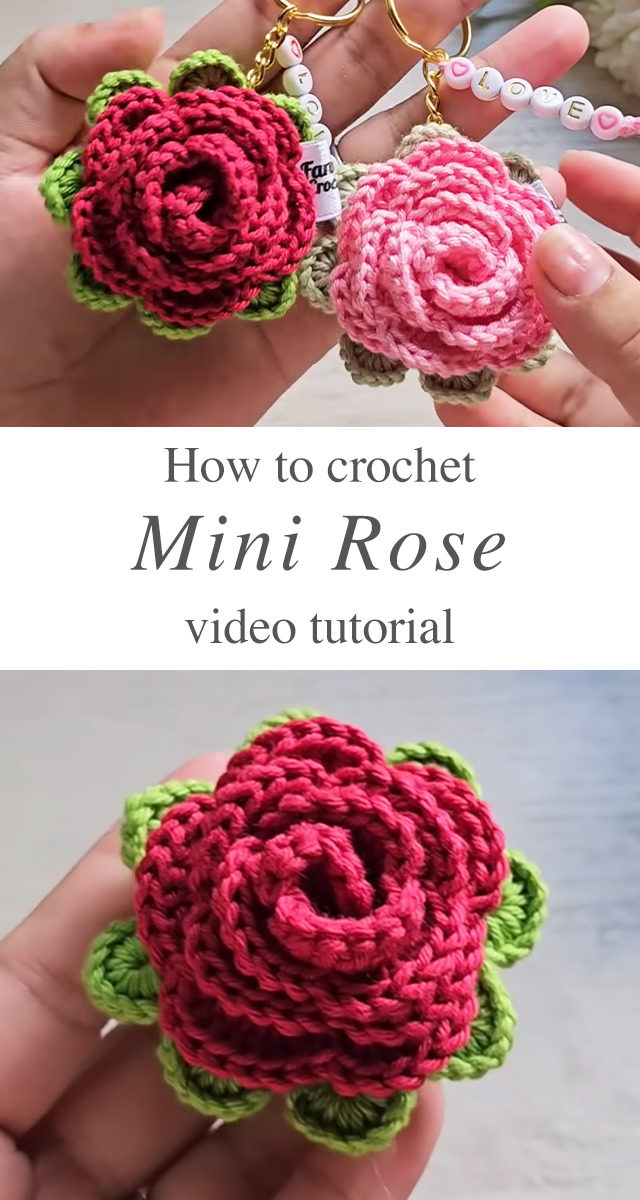 Crochet Mini Rose - Crochet mini roses embody the beauty of nature while showcasing the charm of handmade craftsmanship.