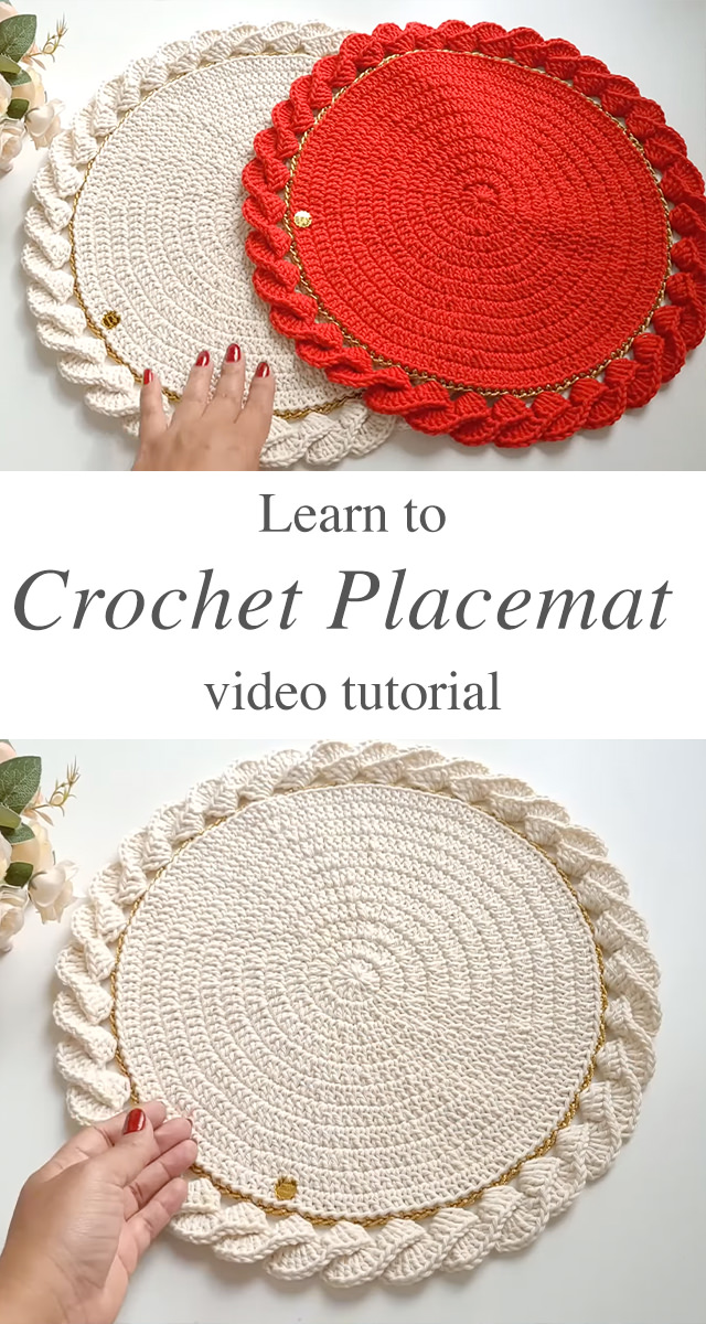 Crochet Placemat - A beautifully handmade crochet placemat adds warmth, texture, and personality to your dining space.