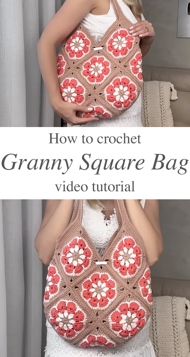 Crochet Granny Square Bag - If you’re looking to combine nostalgic charm with modern boho style, the crochet granny square bag is your go-to project.