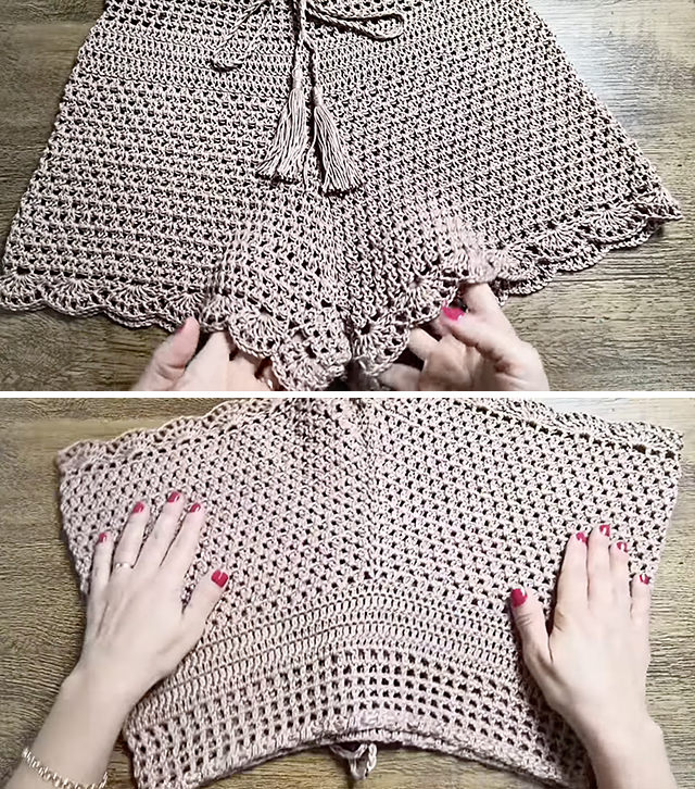 Crochet Shorts Sided - Crochet shorts are taking the world of handmade fashion by storm and they have become a must-have in any wardrobe.