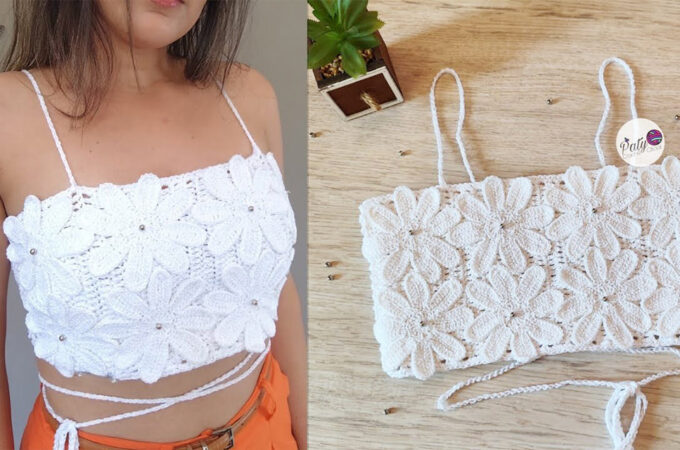 White Crochet Top Featured - Nothing says sunshine and breezy days quite like a white crochet top, especially one bursting with handmade floral charm.