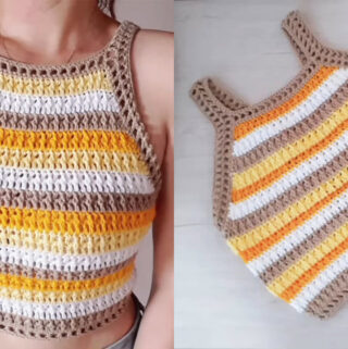 Crochet Halter Top Featured - When summer whispers its arrival, few wardrobe pieces speak the language of sunshine better than a handmade crochet halter top.