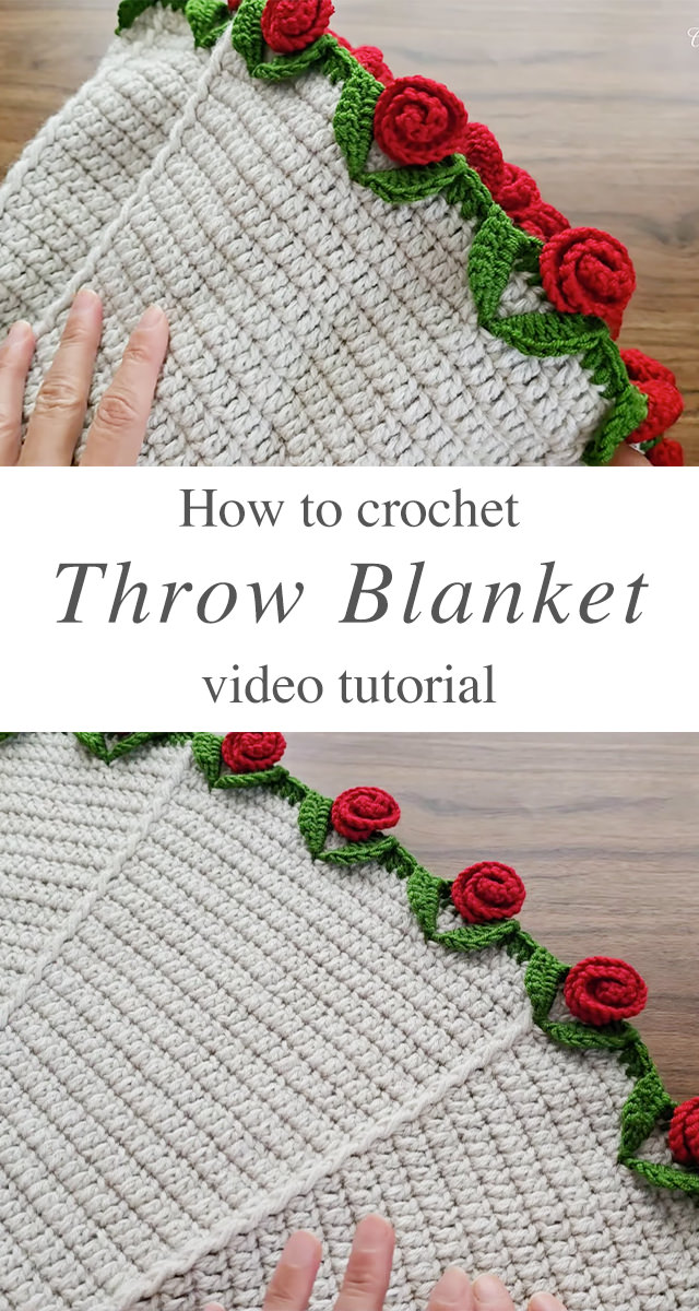 Crochet Throw Blanket - Few projects capture the charm of handmade beauty quite like a crochet throw blanket. Add to that a delicate rose edging, and you’ve got yourself a showstopper — both functional and decorative.