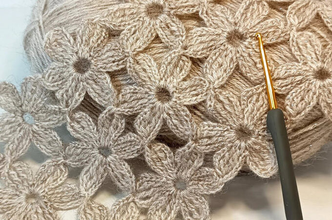 Crochet Easy Flower Motif Featured - If you’re looking for a project that’s both charming and satisfying, the crochet easy flower motif is the perfect place to start.