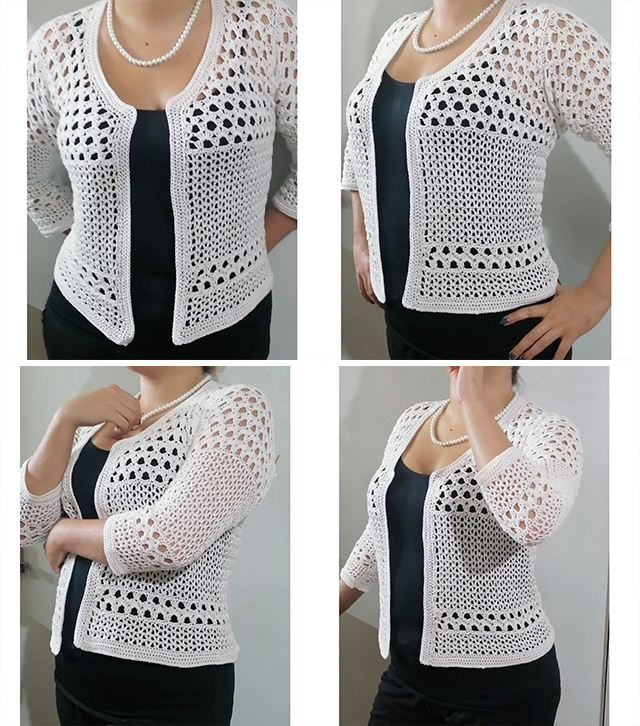 Crochet Light Cardigan Sided - A crochet light cardigan is the perfect blend of elegance and comfort, making it a must-have layering piece for every season.