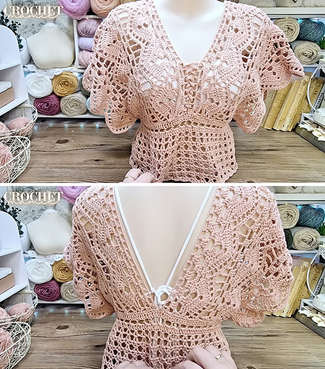 Crochet Light Top Sided - When the summer sun warms your skin and the breeze teases your hair, there's no better companion than a beautifully handcrafted crochet light top.