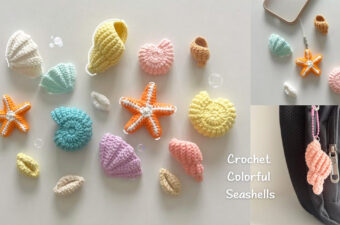 Crochet Seashells Featured - Bring the beach to your fingertips with crochet seashells—the delightful, textured embellishments that make every project feel like a seaside escape.
