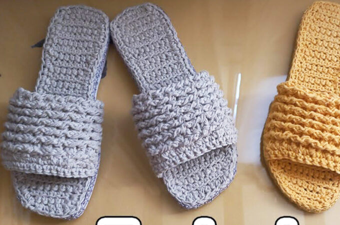 Crochet Sole Slippers Featured - In this detailed guide, we’ll explore how to craft your own crochet sole slippers—a project that’s as practical as it is charming.