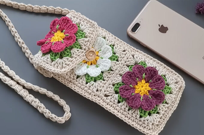 Crochet Granny Phone Cover Featured - A crochet granny phone cover is the perfect example—a protective case for your phone that also serves as a stylish handmade accessory.
