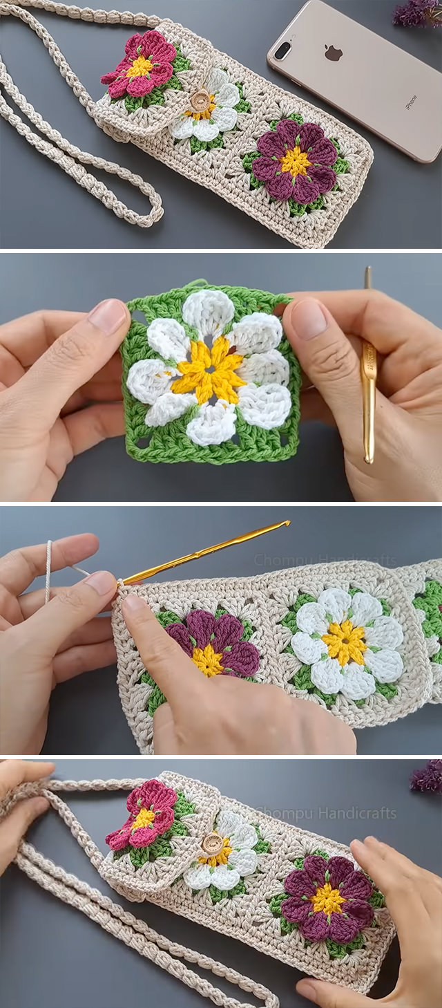Crochet Granny Phone Cover Pattern - A crochet granny phone cover is the perfect example—a protective case for your phone that also serves as a stylish handmade accessory.