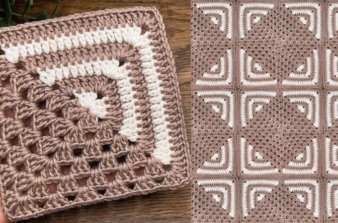 Crochet Modern Granny Square Featured - If you're searching for a pattern that balances tradition with a contemporary edge, the crochet modern granny square might be your next obsession.