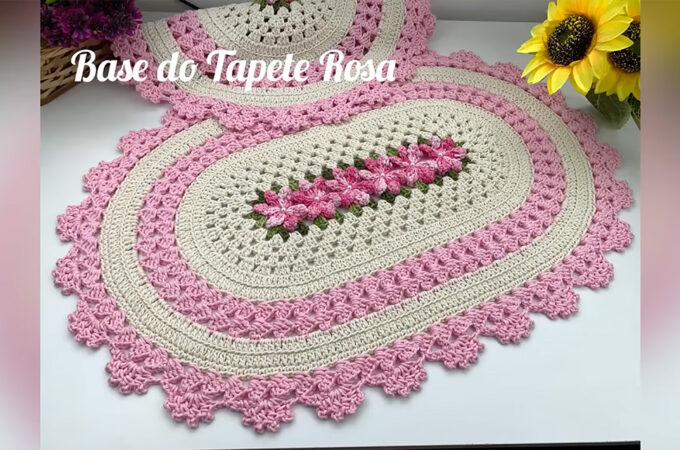 Crochet Oval Rag Rug Featured - There’s something timeless about a crochet oval rag rug. The way the stitches intertwine to form soft curves, the burst of color in the center, and the satisfying symmetry make it an irresistible project for any crochet enthusiast.