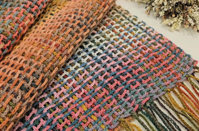 Crochet Woven-Looking Shawl Featured - The crochet woven-looking shawl is a project that combines the cozy feel of crochet with the sleek appeal of woven fabric. There’s something undeniably captivating about a crochet piece that looks woven.