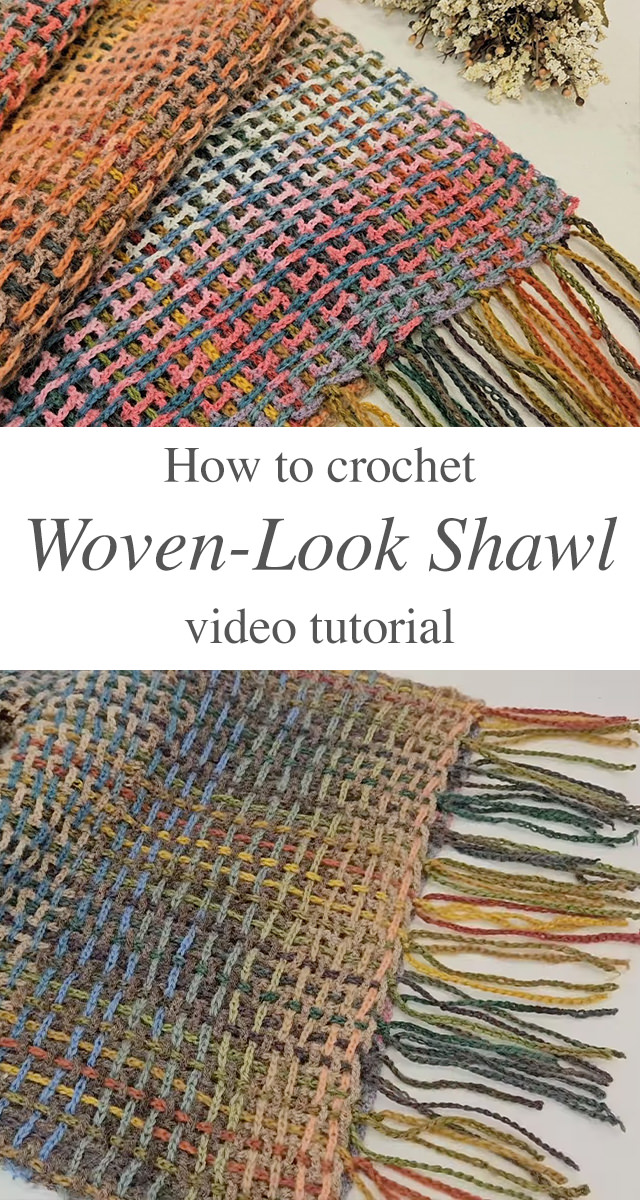 Crochet Woven-Looking Shawl - The crochet woven-looking shawl is a project that combines the cozy feel of crochet with the sleek appeal of woven fabric. There’s something undeniably captivating about a crochet piece that looks woven.