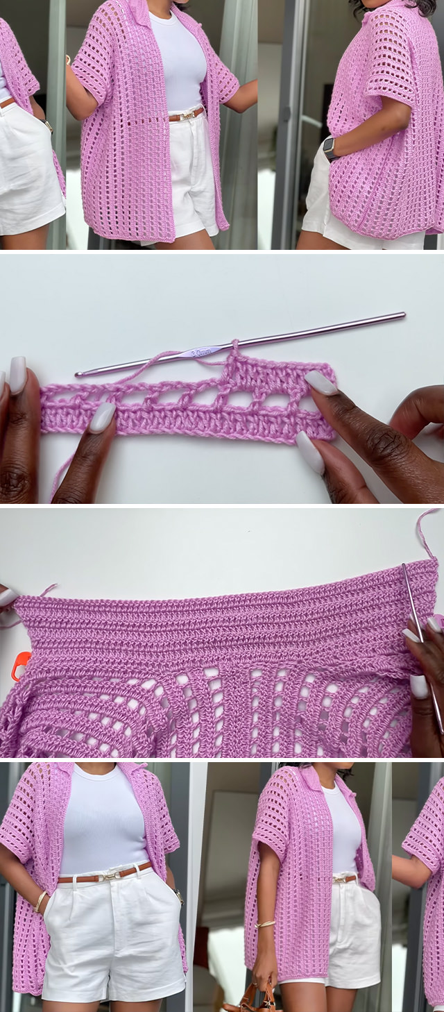 Women Crochet Shirt Pattern - When it comes to effortlessly chic fashion, few handmade pieces rival the charm of a women’s crochet shirt. Light, breathable, and versatile, this wardrobe essential brings a touch of handcrafted artistry to any outfit.