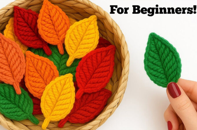 Crochet 3d Leaves Featured - Crochet 3D leaves are one of those charming little motifs that instantly elevate any handmade creation.