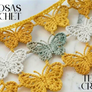 Crochet Butterfly Motif Featured - There is something irresistibly charming about a crochet butterfly motif. Light, airy, and full of movement, this tiny decorative wonder has the power to transform even the simplest creations into enchanting works of art.