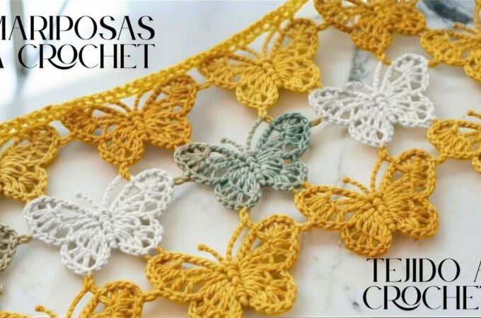 Crochet Butterfly Motif Featured - There is something irresistibly charming about a crochet butterfly motif. Light, airy, and full of movement, this tiny decorative wonder has the power to transform even the simplest creations into enchanting works of art.