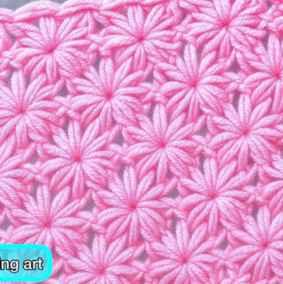 Croche Jasmine Star Stitch Featured - The crochet jasmine star stitch is one of those mesmerizing patterns that immediately captures the heart of every crocheter.