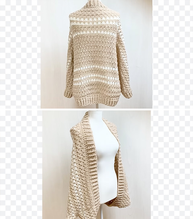 Crochet Loose Cardigan Sided - A crochet loose cardigan is one of those wardrobe staples that blends warmth, comfort, and effortless style.