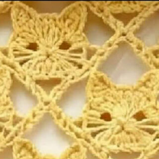 Crochet Cat Motif Featured - A crochet cat motif combines elegance, playfulness, and creativity in one delightful design. There is something irresistibly whimsical about transforming yarn into tiny feline faces.