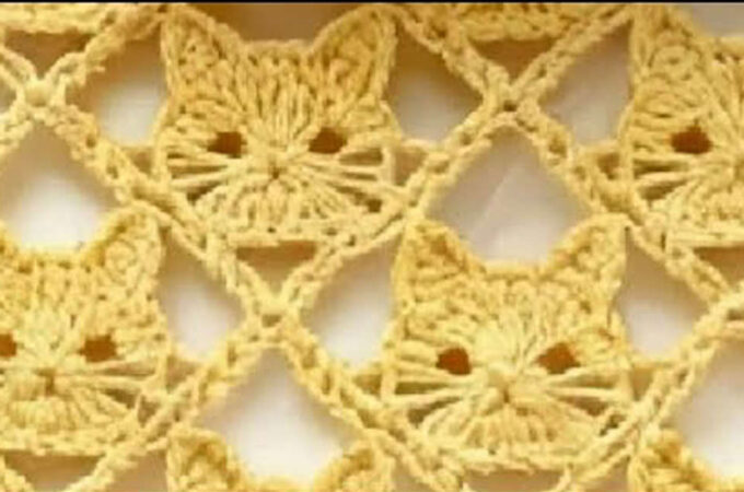 Crochet Cat Motif Featured - A crochet cat motif combines elegance, playfulness, and creativity in one delightful design. There is something irresistibly whimsical about transforming yarn into tiny feline faces.