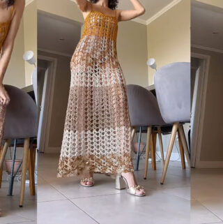Crochet Long Dress Featured - A crochet long dress holds a kind of magic—airy texture, fluid movement, and a timeless silhouette that flatters every figure.