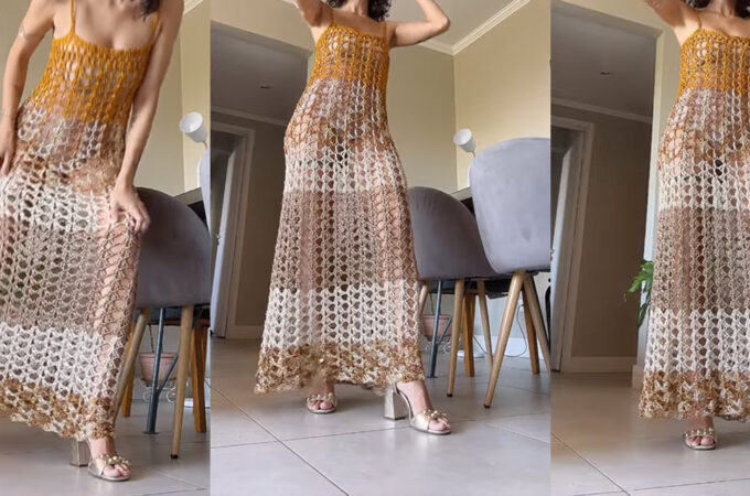 Crochet Long Dress Featured - A crochet long dress holds a kind of magic—airy texture, fluid movement, and a timeless silhouette that flatters every figure.