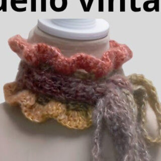 Crochet Sophie Scarf Featured - The crochet Sophie scarf is more than a simple accessory. It is a delicate interplay of texture and movement. A soft cascade of ruffles. A piece that feels nostalgic yet refreshingly modern.