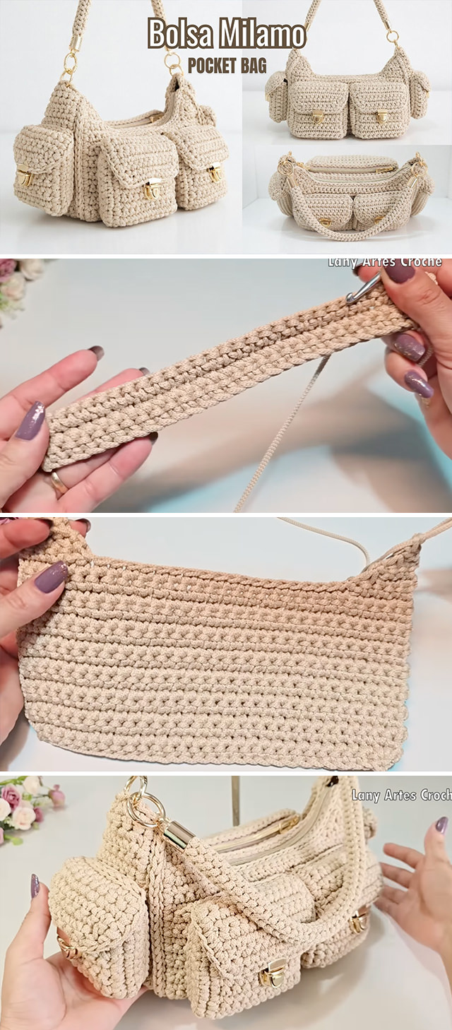 Crochet Multi Pocket Bag Tutorial - A crochet multi pocket bag is the perfect project for anyone who loves handmade accessories that are both stylish and useful.