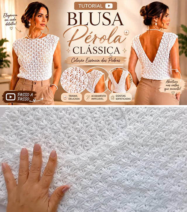 Crochet Classic Beaded Blouse Sided - A crochet classic beaded blouse is the kind of handmade garment that feels refined before it even touches the skin.